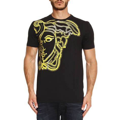 versace jersey v-neck t-shirt|Versace shirts for men.